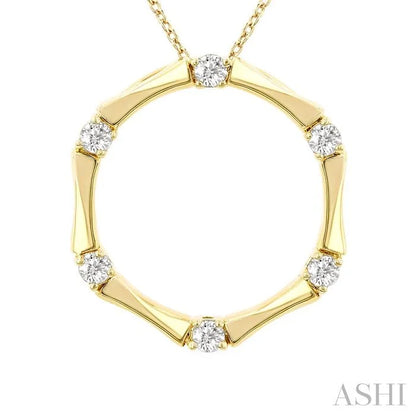 Petite Diamond Fashion Bamboo Pendant