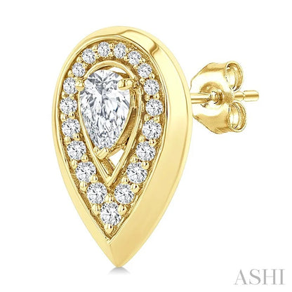 Pear Shape Art Deco Diamond Fashion Earrings