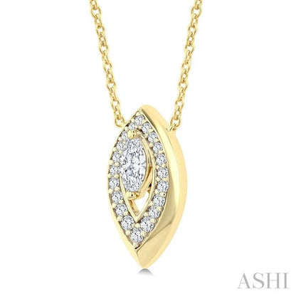 Marquise Shape Art Deco Diamond Fashion Pendant