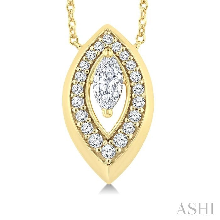Marquise Shape Art Deco Diamond Fashion Pendant