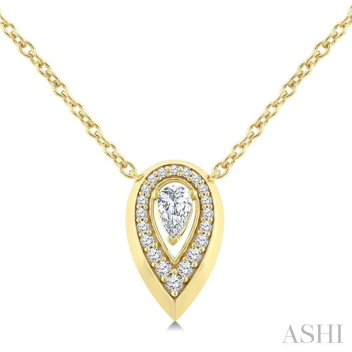 Pear Shape Art Deco Diamond Fashion Pendant