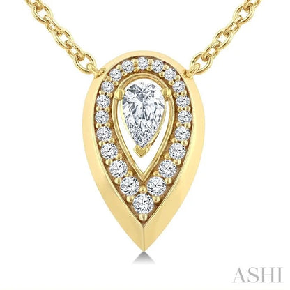 Pear Shape Art Deco Diamond Fashion Pendant