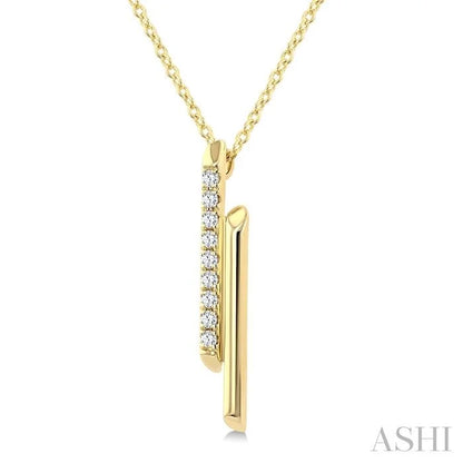 Double Bar Diamond Fashion Pendant