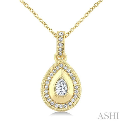 Pear Shape Art Deco Diamond Fashion Pendant