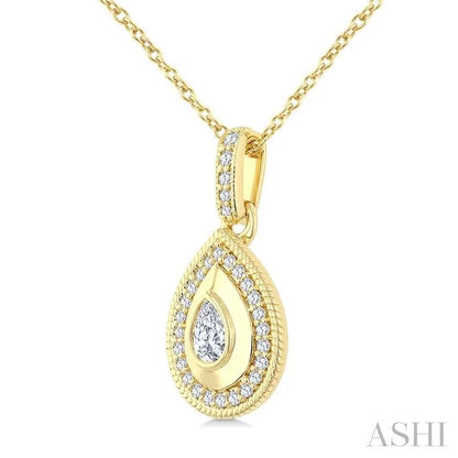 Pear Shape Art Deco Diamond Fashion Pendant