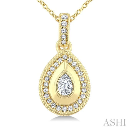 Pear Shape Art Deco Diamond Fashion Pendant