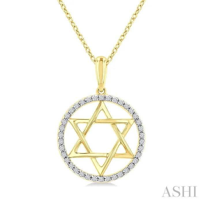 Star Of David Diamond Fashion Pendant