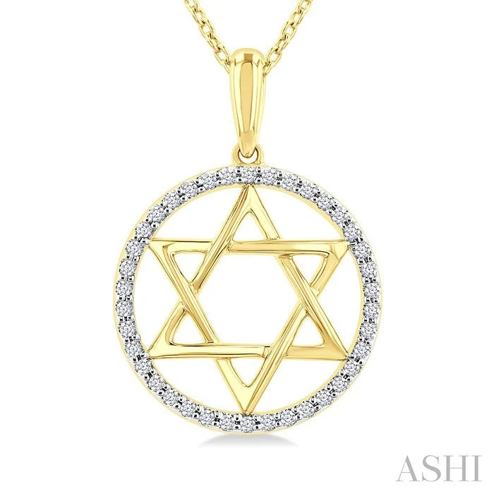 Star Of David Diamond Fashion Pendant