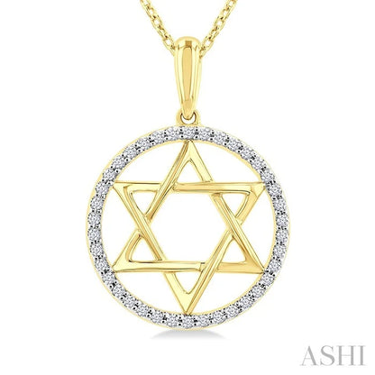 Star Of David Diamond Fashion Pendant