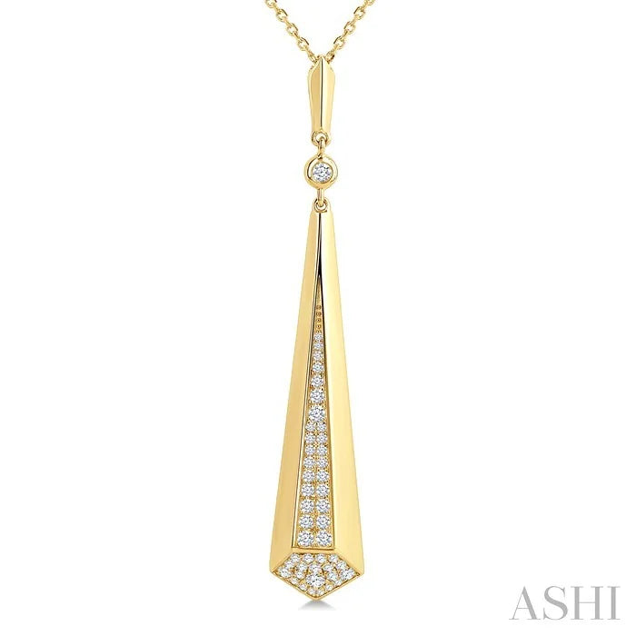 Tapered Drop Diamond Fashion Pendant