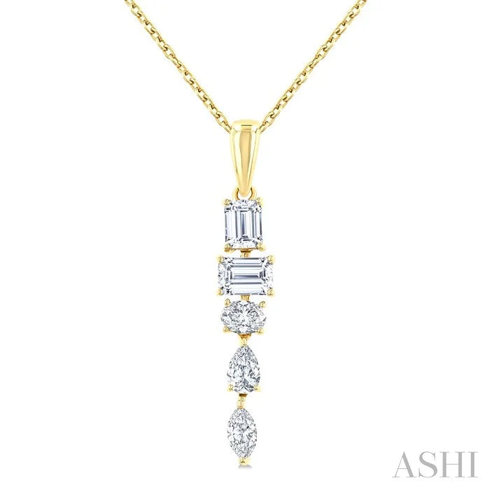 Mixed Shape Diamond Fashion Pendant