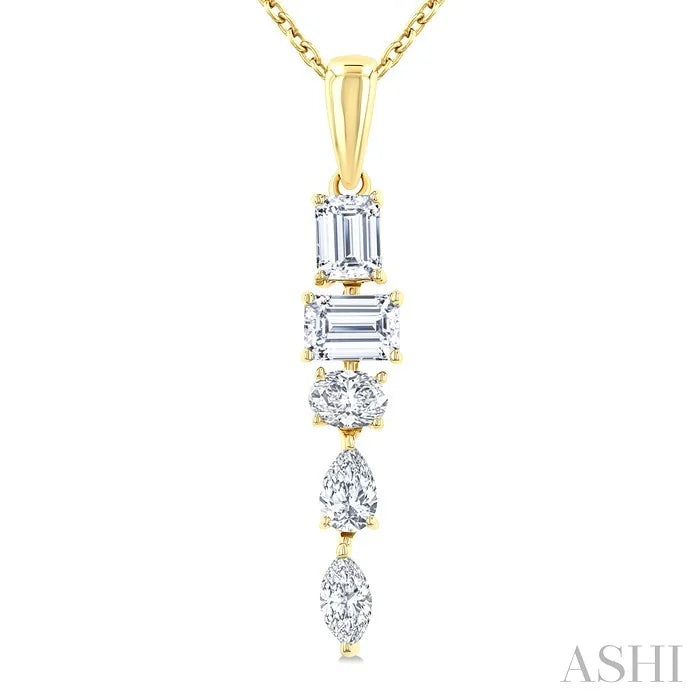 Mixed Shape Diamond Fashion Pendant