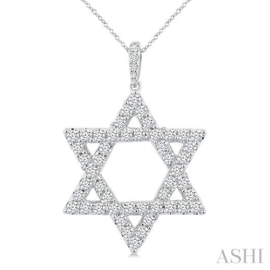 Star Of David Diamond Fashion Pendant