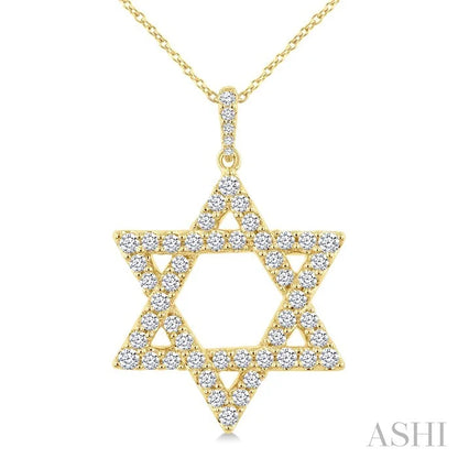 Star Of David Diamond Fashion Pendant