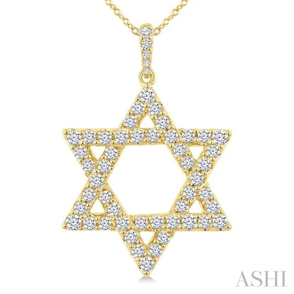 Star Of David Diamond Fashion Pendant