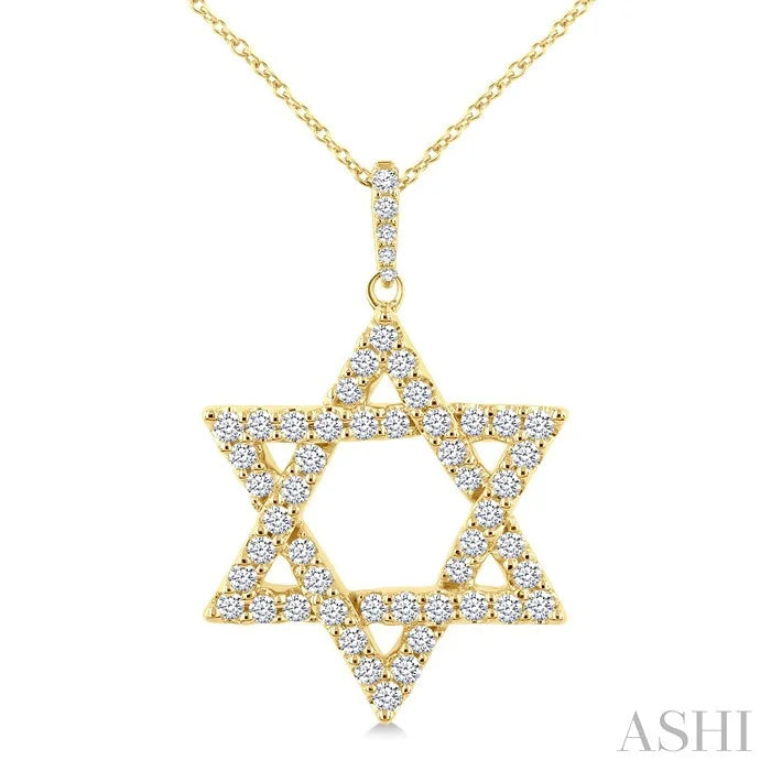 Star Of David Diamond Fashion Pendant