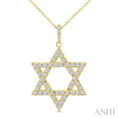Star Of David Diamond Fashion Pendant