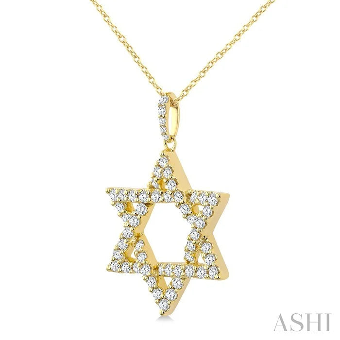 Star Of David Diamond Fashion Pendant