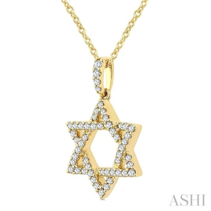 Star Of David Diamond Fashion Pendant