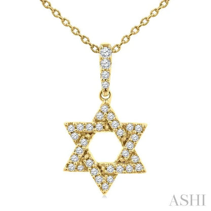 Star Of David Petite Diamond Fashion Pendant