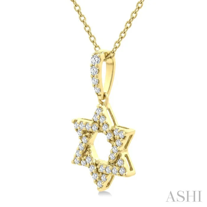 Star Of David Petite Diamond Fashion Pendant