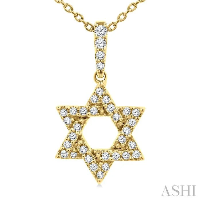 Star Of David Petite Diamond Fashion Pendant