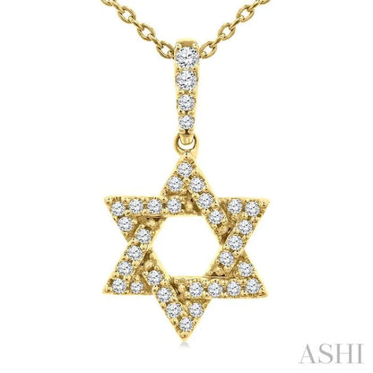 Star Of David Petite Diamond Fashion Pendant