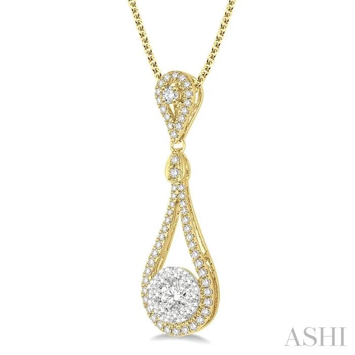 Pear Shape Lovebright Diamond Pendant