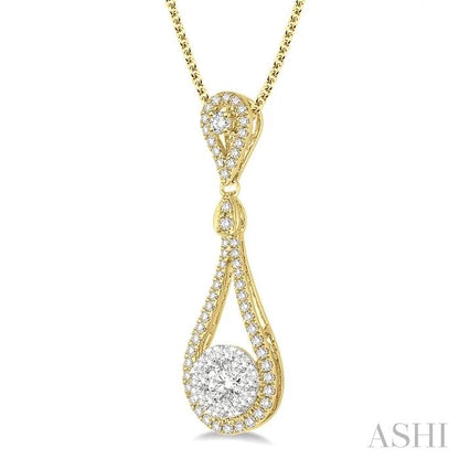 Pear Shape Lovebright Diamond Pendant