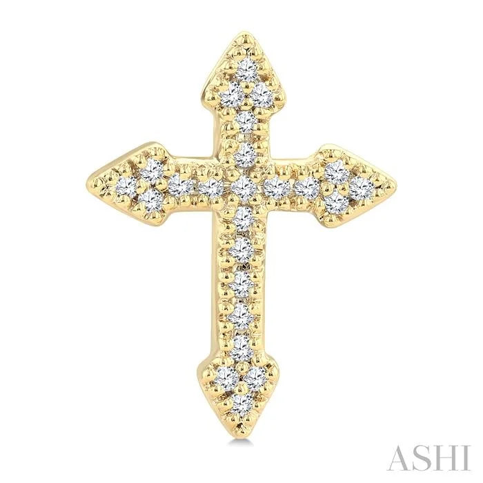 Cross Petite Diamond Fashion Earrings