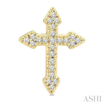 Cross Petite Diamond Fashion Earrings