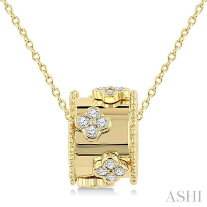 Bead Bijoux Diamond Clover Rondelle Fashion Pendant
