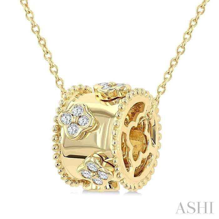 Bead Bijoux Diamond Clover Rondelle Fashion Pendant