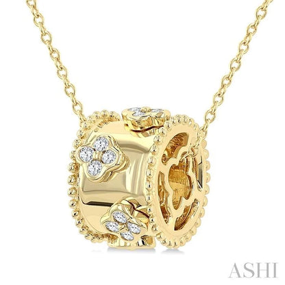 Bead Bijoux Diamond Clover Rondelle Fashion Pendant