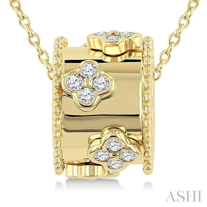 Bead Bijoux Diamond Clover Rondelle Fashion Pendant