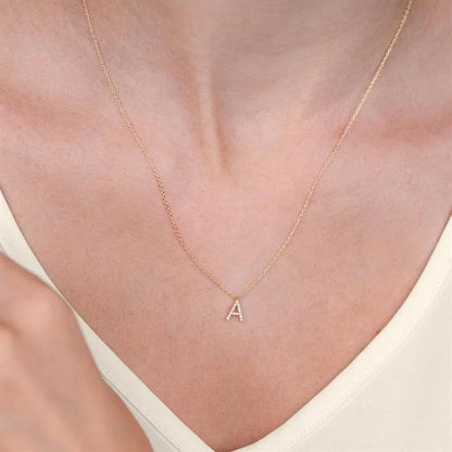 Block 'G' Initial Diamond Pendant