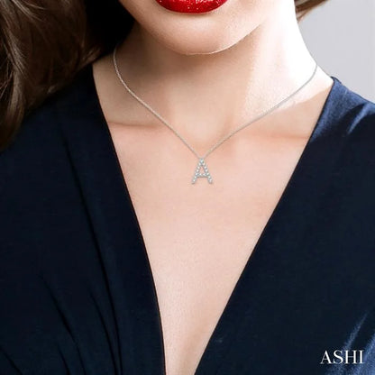 Block 'A' Initial Diamond Pendant