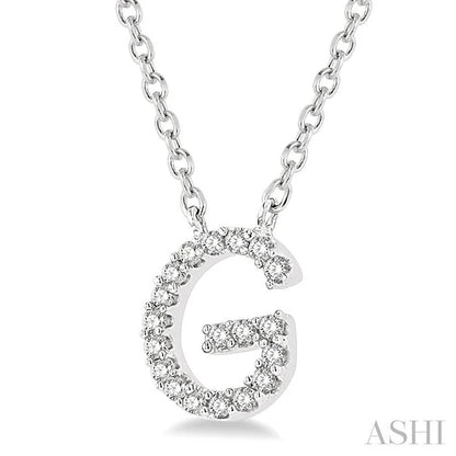 Block 'G' Initial Diamond Pendant
