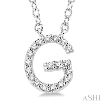 Block 'G' Initial Diamond Pendant
