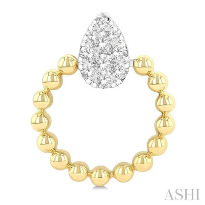 Bead Pear Shape Lovebright Diamond Fashion Earrings