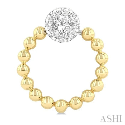 Bead Round Shape Lovebright Diamond Fashion Earrings