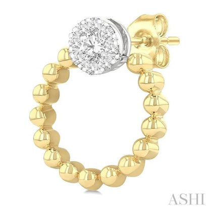 Bead Round Shape Lovebright Diamond Fashion Earrings