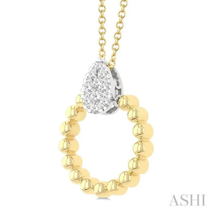 Bead Pear Shape Lovebright Diamond Pendant