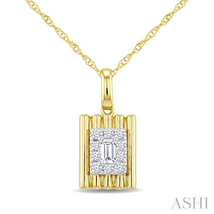 Baguette Halo Diamond Fashion Pendant