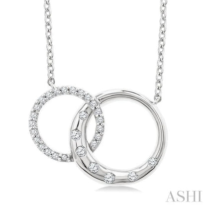 Mosaic Circle Interlock Diamond Fashion Pendant