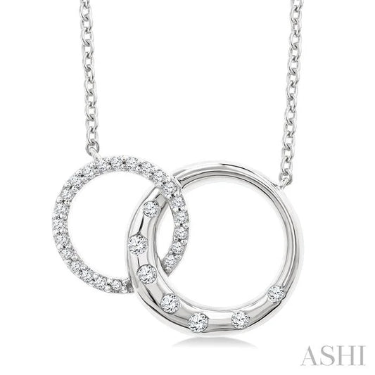 Mosaic Circle Interlock Diamond Fashion Pendant