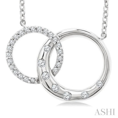 Mosaic Circle Interlock Diamond Fashion Pendant