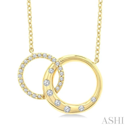 Mosaic Circle Interlock Diamond Fashion Pendant
