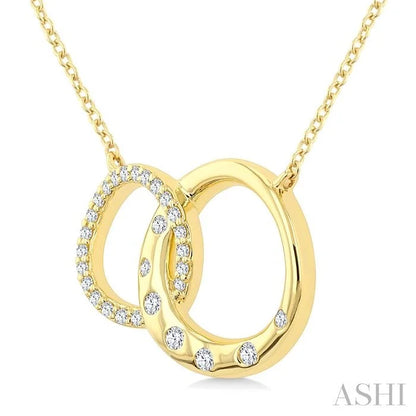 Mosaic Circle Interlock Diamond Fashion Pendant