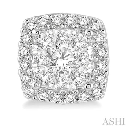 Cushion Shape Halo Lovebright Essential Diamond Earrings